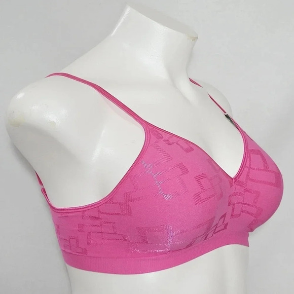 LARGE Hanes HC89 Comfort Flex Fit‎ WireFree Bra Fuschia - Picture 3 of 5